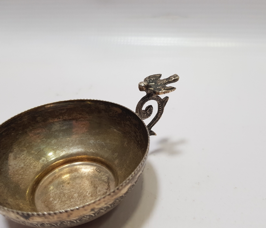 ANTİKA KUŞLU GÜMÜŞ ÇAMÇAK