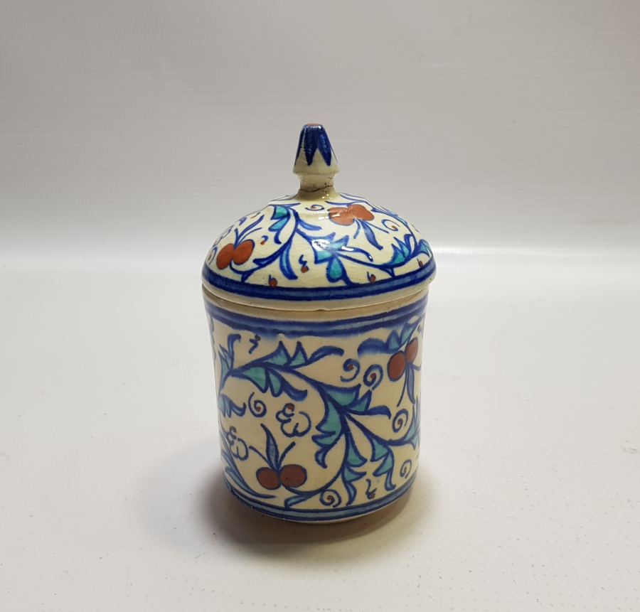 ÖZEL YAPIM SITKI USTA DAMGALI ÇOK NADİR KÜTAHYA KAPAKLI BERBER PAMUKLUĞU