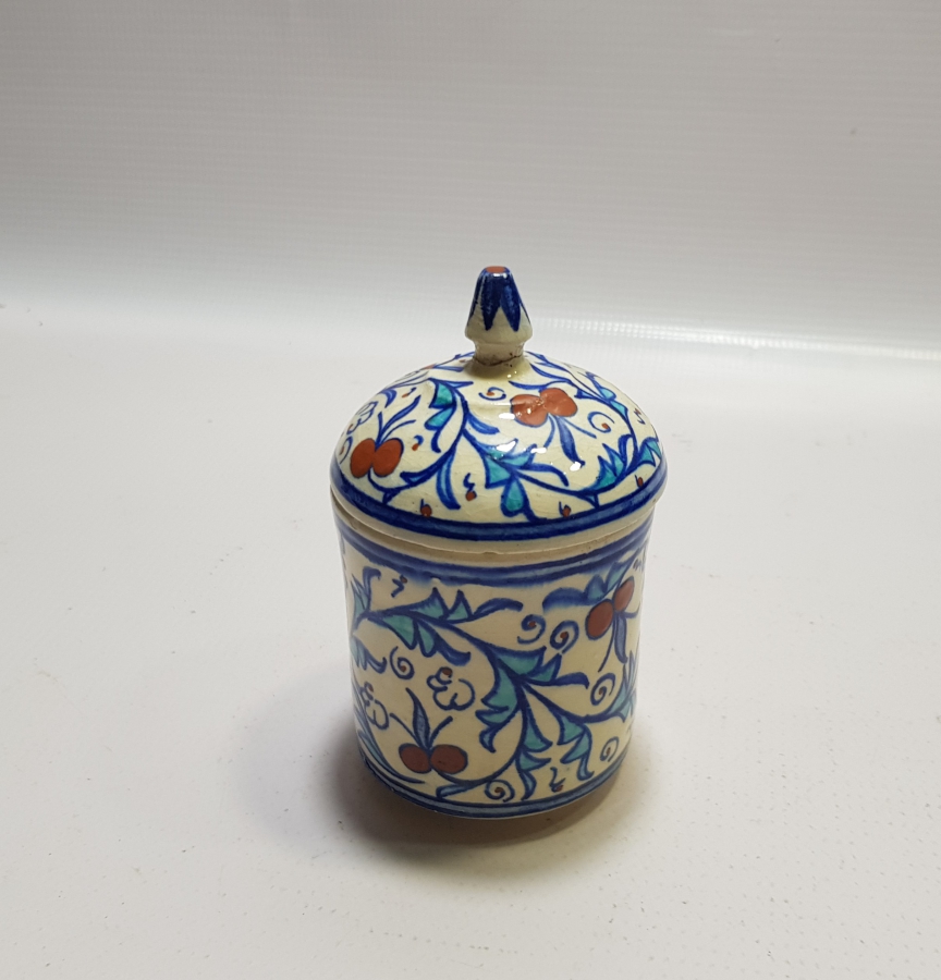 ÖZEL YAPIM SITKI USTA DAMGALI ÇOK NADİR KÜTAHYA KAPAKLI BERBER PAMUKLUĞU