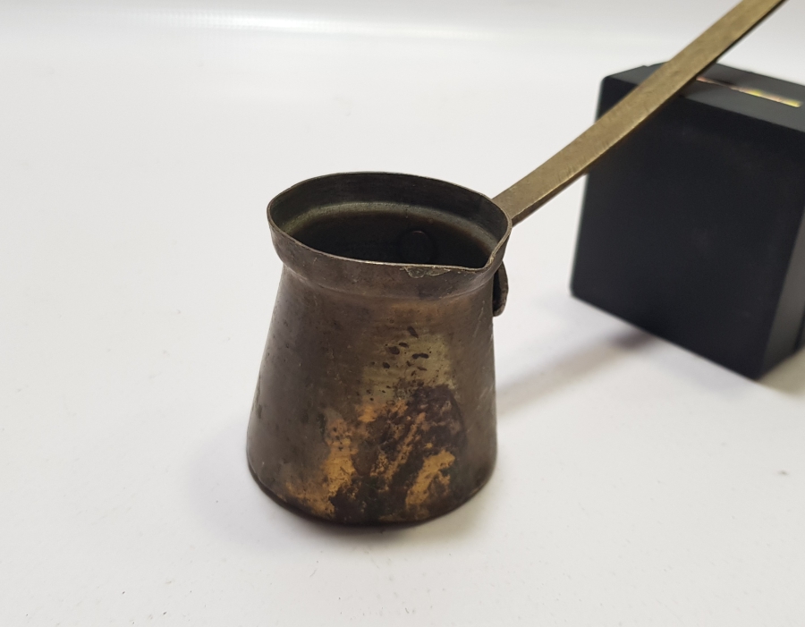 OSMANLI DÖNEMİ SÜLEYMANİYE DAMGALI SEYYAR KAHVECİ CEZVESİ