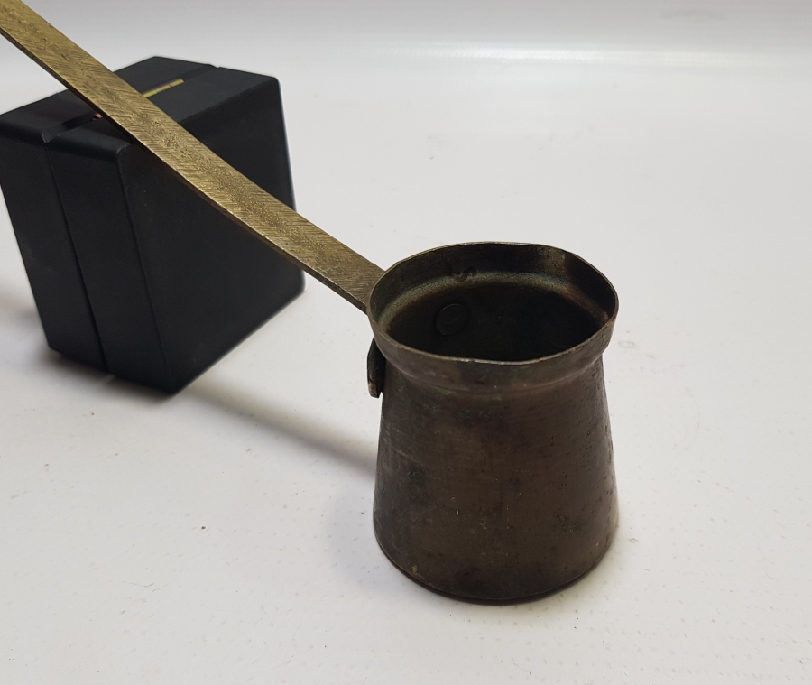 OSMANLI DÖNEMİ SÜLEYMANİYE DAMGALI SEYYAR KAHVECİ CEZVESİ