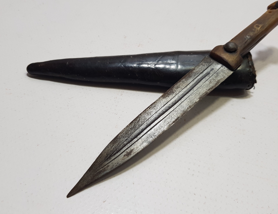 OSMANLI DÖNEMİ BOYNUZ SAPLI ÇERKES KAMASI