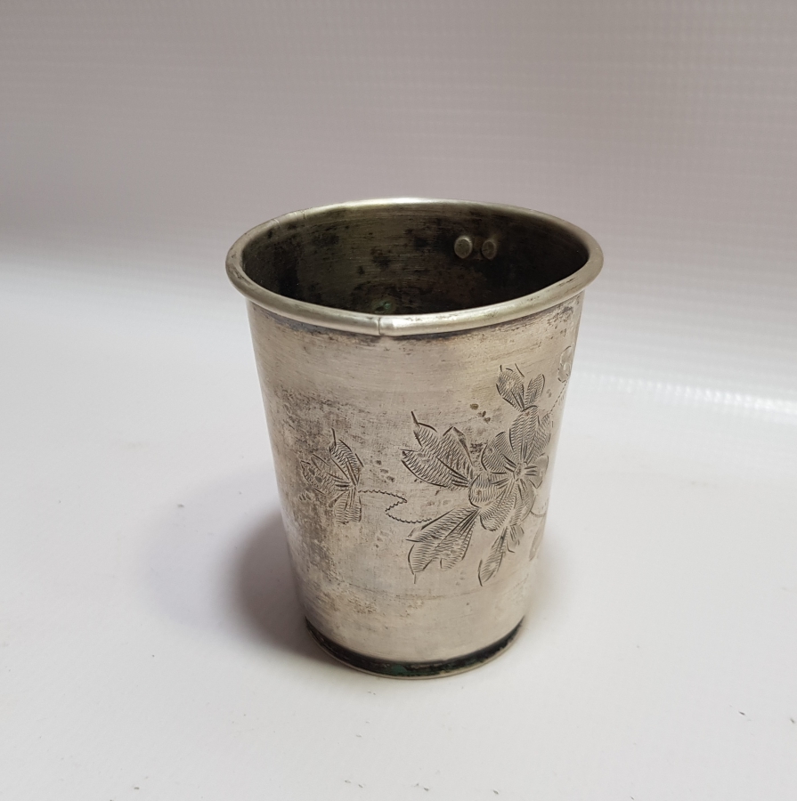 SULTAN VAHDETTİN DÖNEMİ ÇOK NADİR HİLAL VE SAH DAMGALI GÜMÜŞ SU BARDAĞI