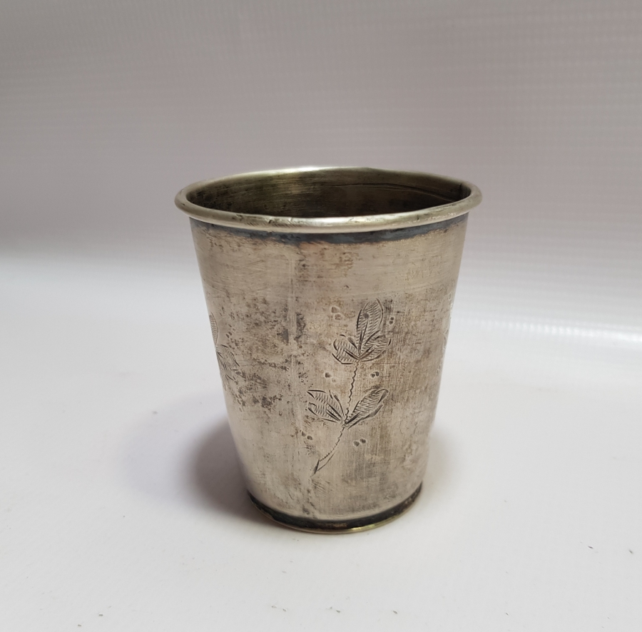 SULTAN VAHDETTİN DÖNEMİ ÇOK NADİR HİLAL VE SAH DAMGALI GÜMÜŞ SU BARDAĞI