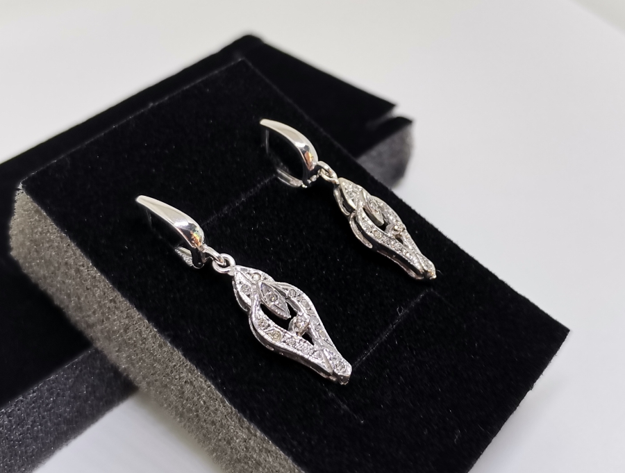 MEKİK MODEL PIRLANTA TAŞLI KÜPE