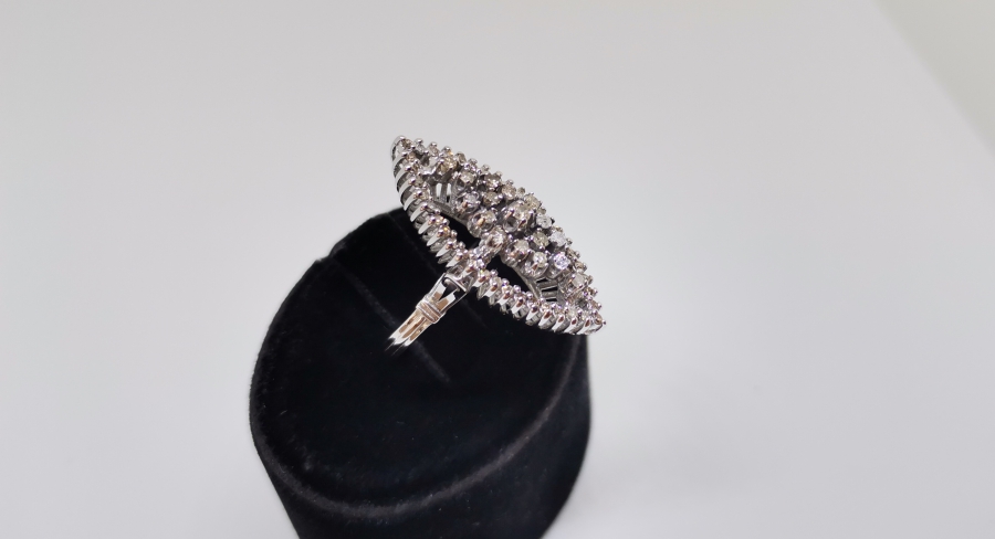 YERLİ MEKİK MODELİ BÜYÜK BOY PIRLANTA MEKİK YÜZÜK