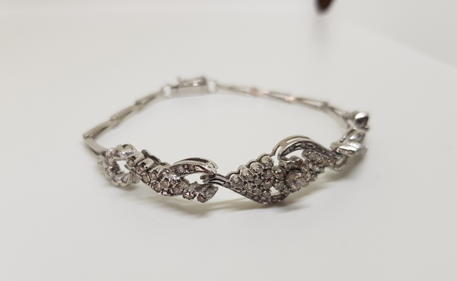 PIRLANTA TAŞLI YERLİ MODEL BİLEKLİK