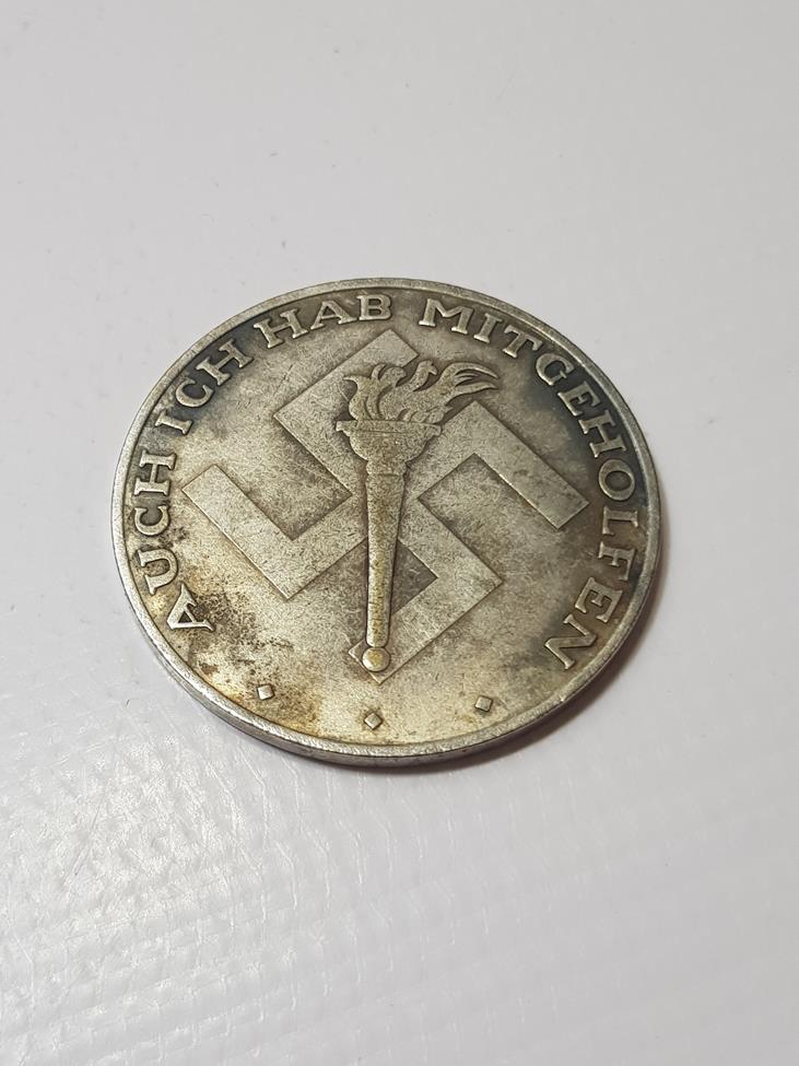 ÇOK NADİR GÜMÜŞ KAPLAMA ADOLF HITLER MADALYASI