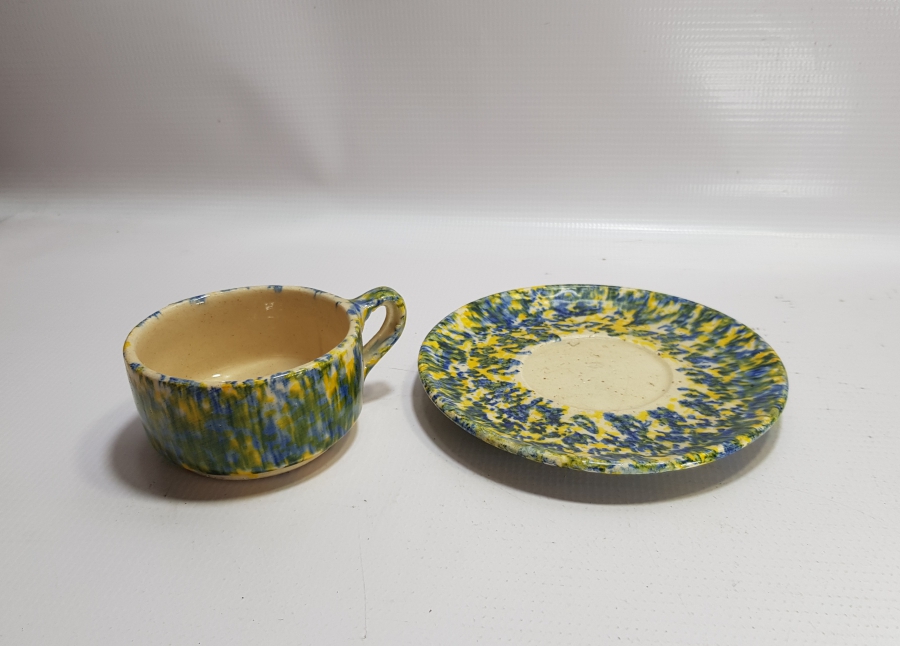 RENK CÜMBÜŞÜ ÖZEL YAPIM KÜTAHYA İŞİ EL BOYAMA ANTİKA FİNCAN