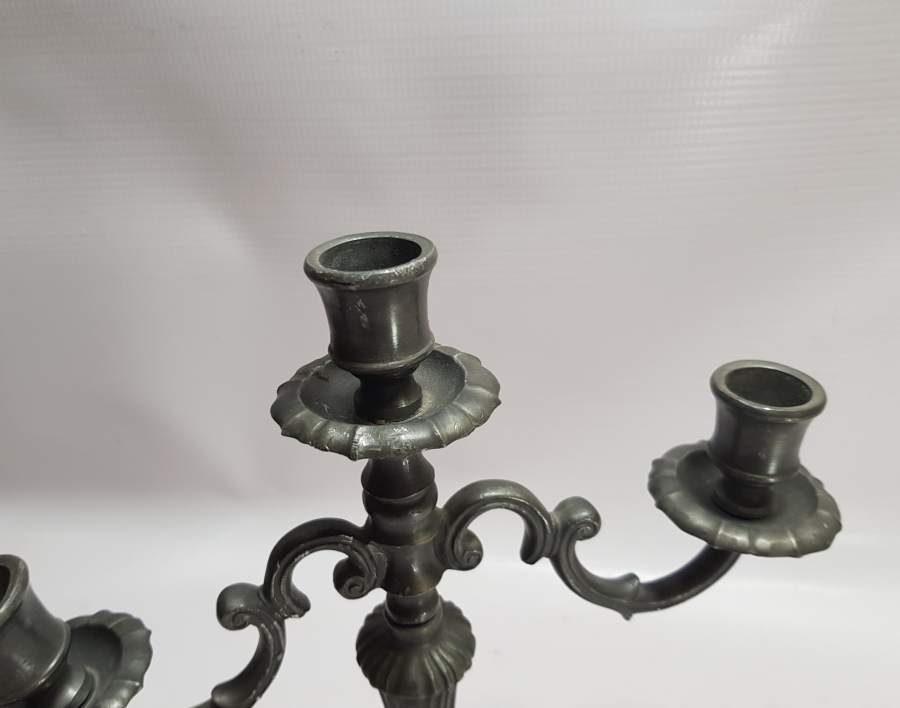 ÜÇ KOLLU ANTİKA TUTYA ŞAMDAN