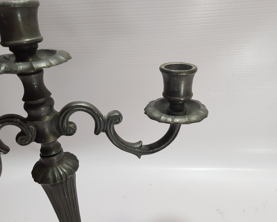 ÜÇ KOLLU ANTİKA TUTYA ŞAMDAN