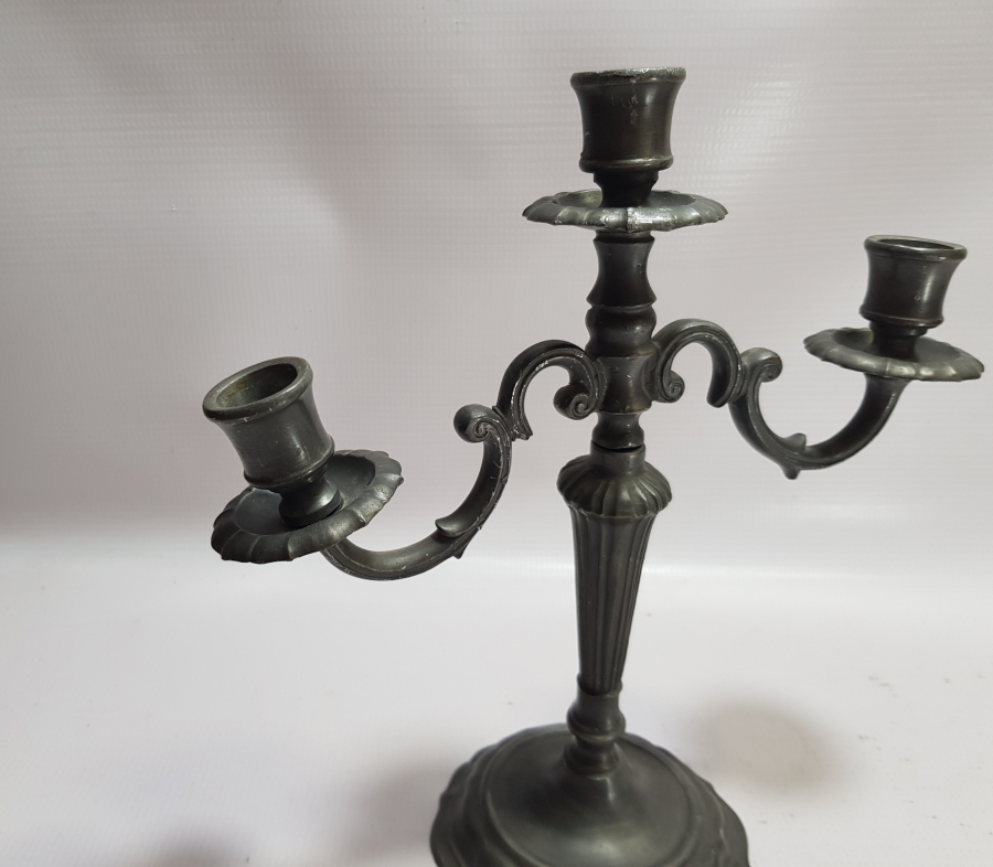 ÜÇ KOLLU ANTİKA TUTYA ŞAMDAN