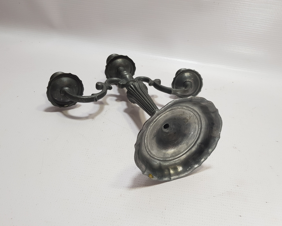 ÜÇ KOLLU ANTİKA TUTYA ŞAMDAN