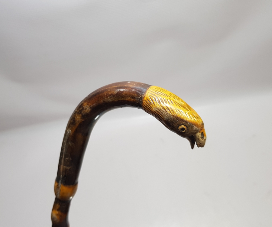 ANTİKA KARTAL BAŞLI AHŞAP BASTON