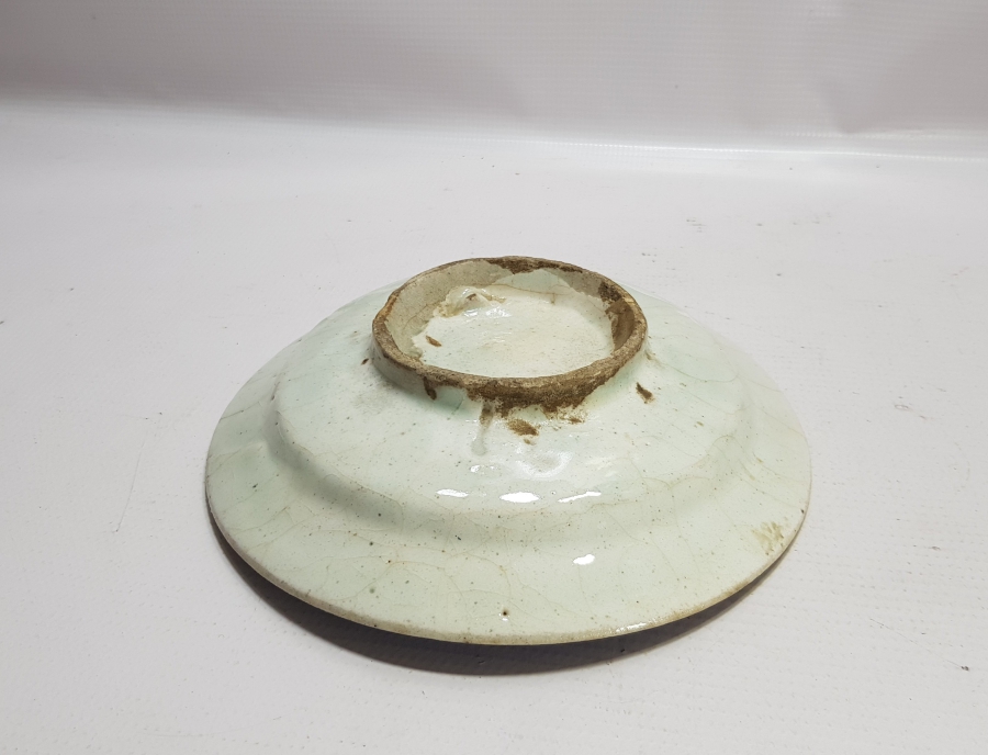 OSMANLI DÖNEMİ 1896 TARİHLİ VE OSMANLICA YAZILI SERAMİK TABAK