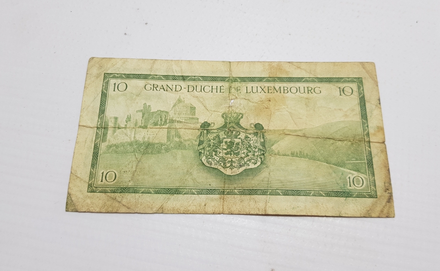 LÜKSEMBURG 10 FRANK KAĞIT PARA