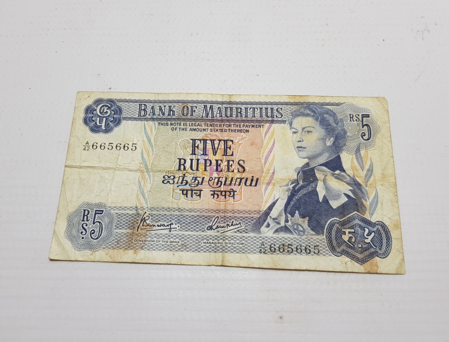 MAURITIUS 5 RUPİ KAĞIT PARA