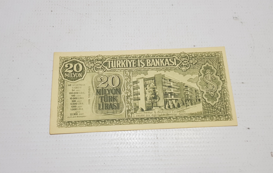 1970 TÜRKİYE İŞBANKASI PARA BENZERİ İKRAMİYE PLANI