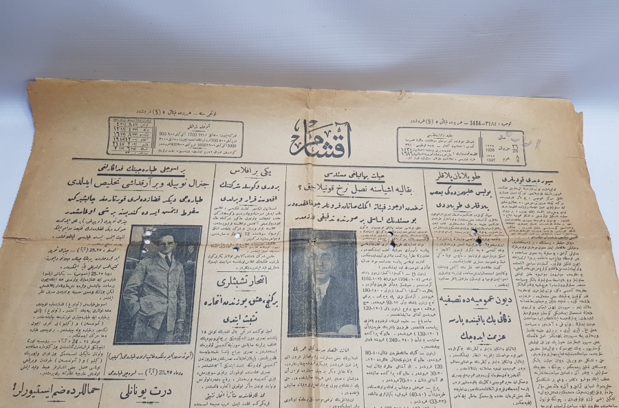 26 HAZİRAN 1928 TARİHLİ AKŞAM GAZETESİ