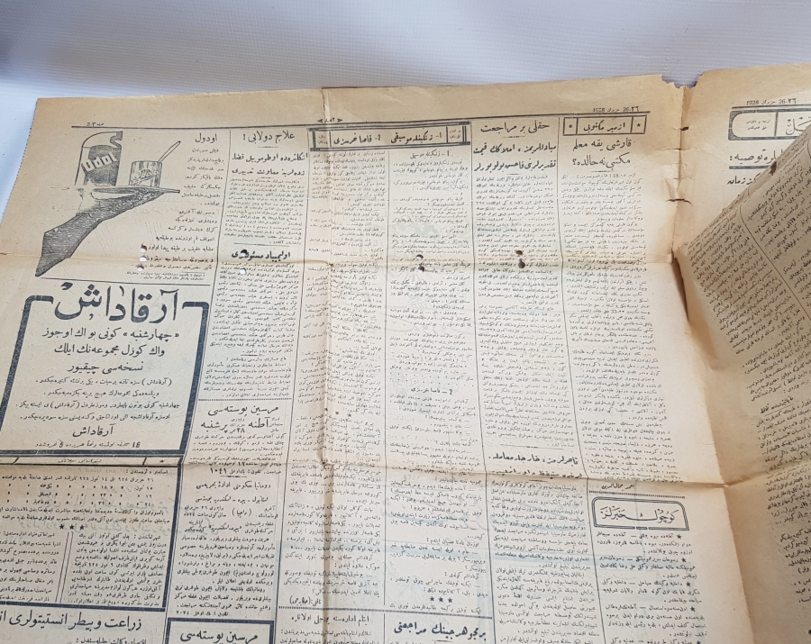 26 HAZİRAN 1928 TARİHLİ AKŞAM GAZETESİ