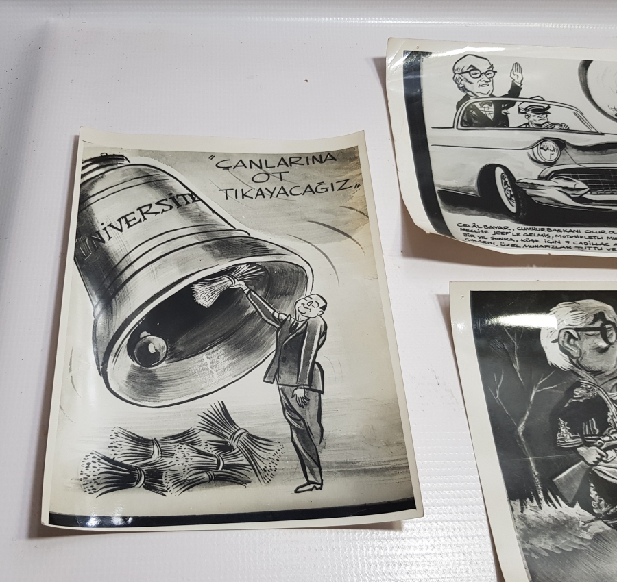 1960 DARBESİ KONULU KARİKATÜR FOTOĞRAFI LOTU