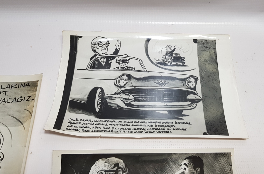 1960 DARBESİ KONULU KARİKATÜR FOTOĞRAFI LOTU