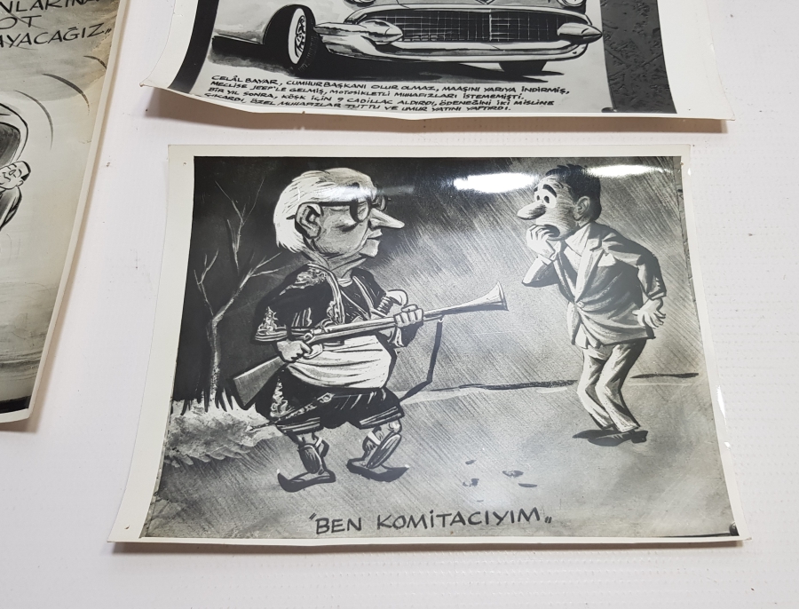 1960 DARBESİ KONULU KARİKATÜR FOTOĞRAFI LOTU