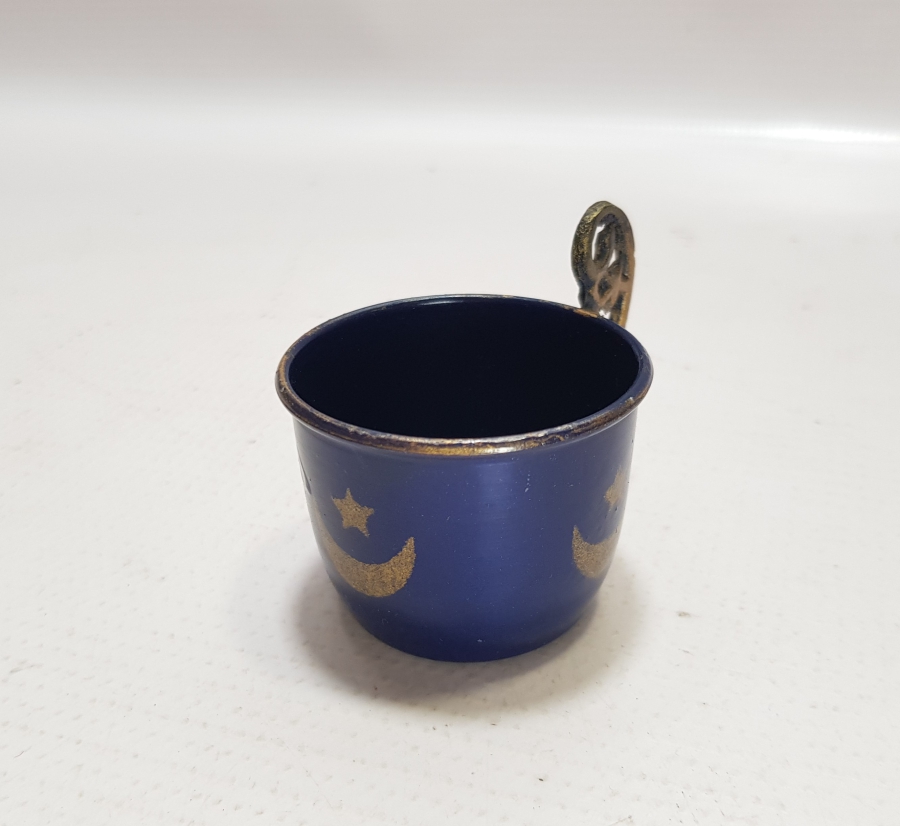 OSMANLI DÖNEMİ AY YILDIZLI EMAYE FİNCAN