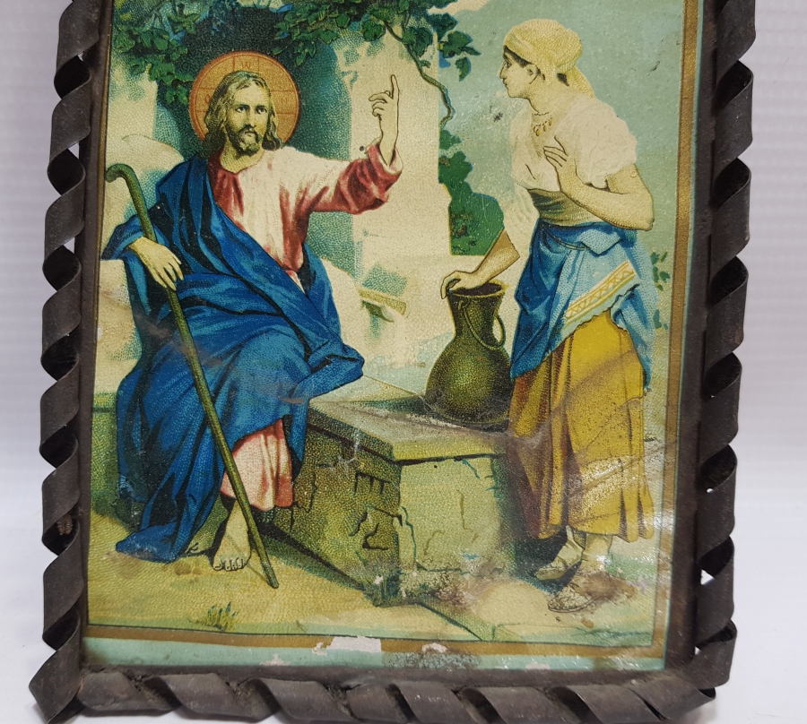 OSMANLI DÖNEMİ RUM İŞİ TENEKE İKONA