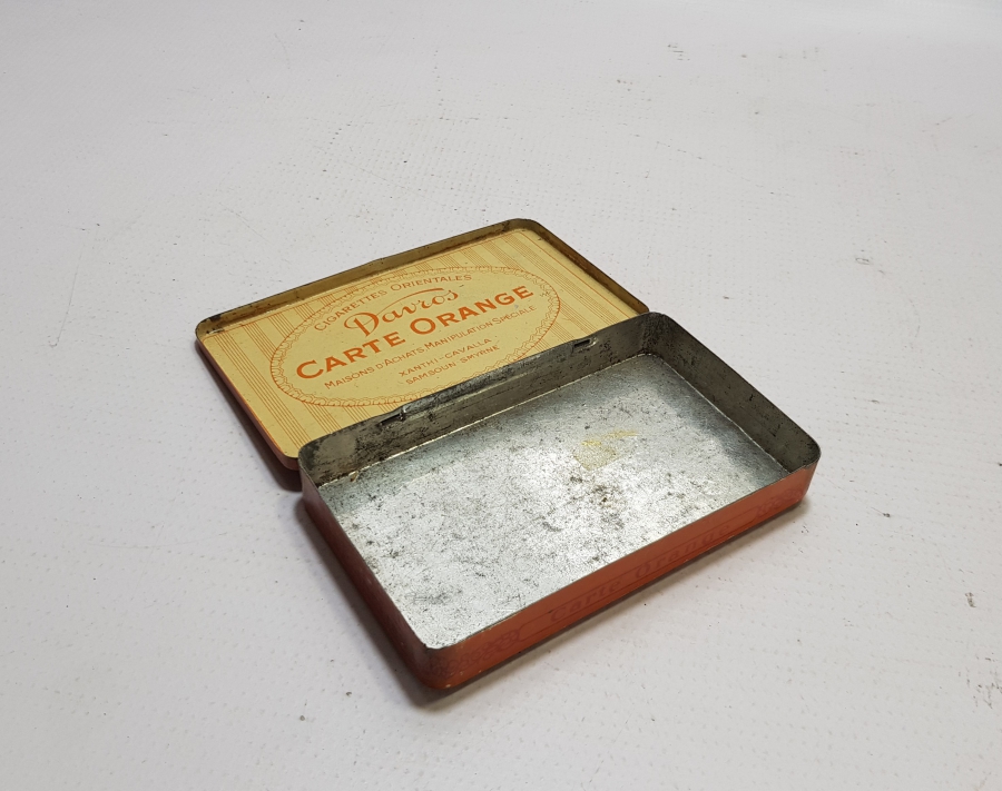 OSMANLI DÖNEMİ SMYRNE YAZILI TENEKE SİGARA KUTUSU