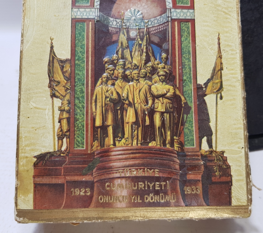 TÜRKİYE CUMHURİYETİ 10. YIL DÖNÜMÜ ÇOK NADİR SİGARA KUTUSU