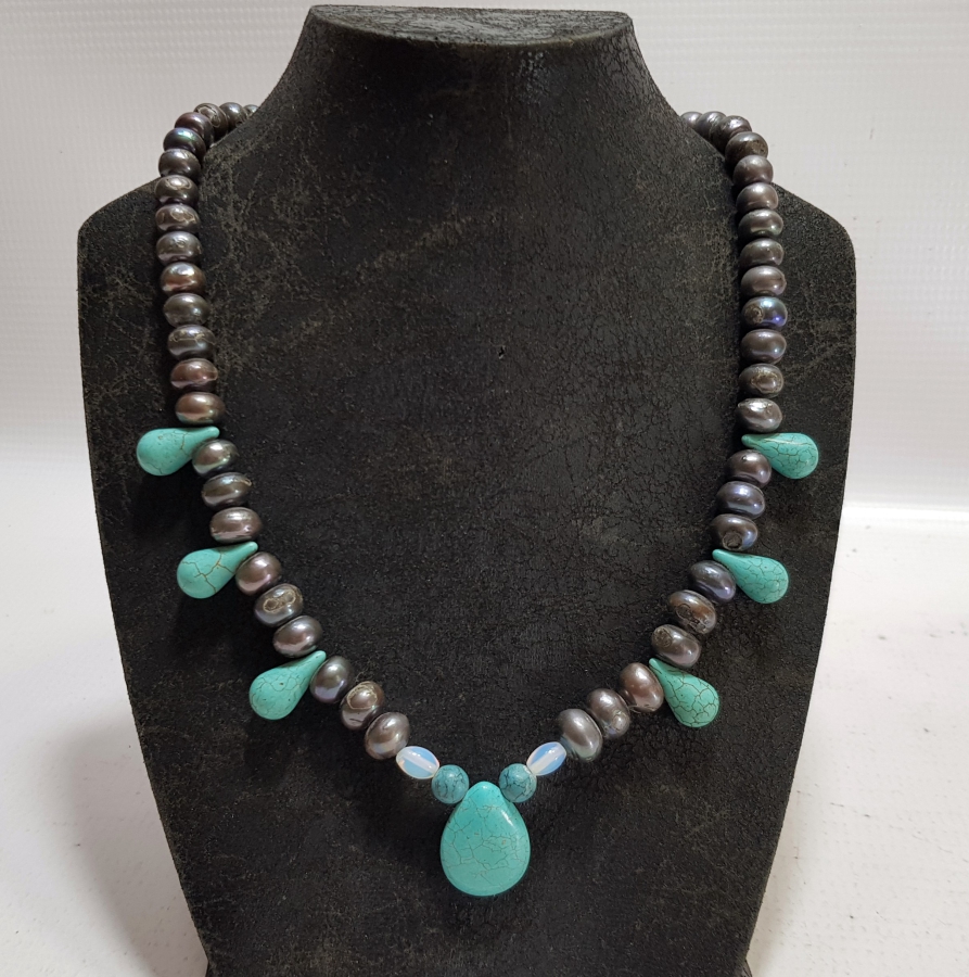 ANTİKA SİYAH İNCİ KOLYE