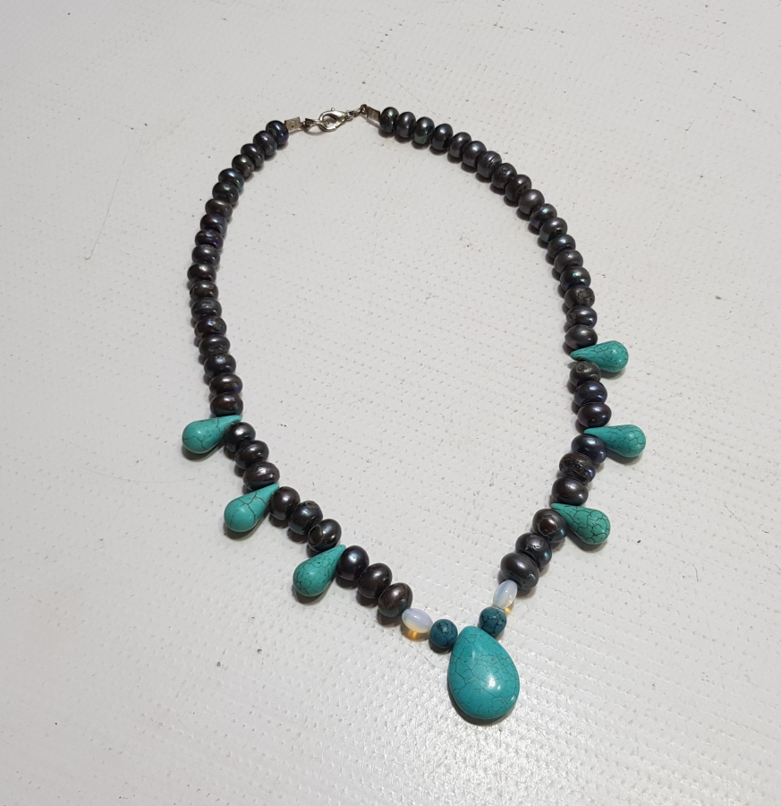 ANTİKA SİYAH İNCİ KOLYE