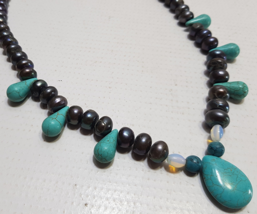 ANTİKA SİYAH İNCİ KOLYE