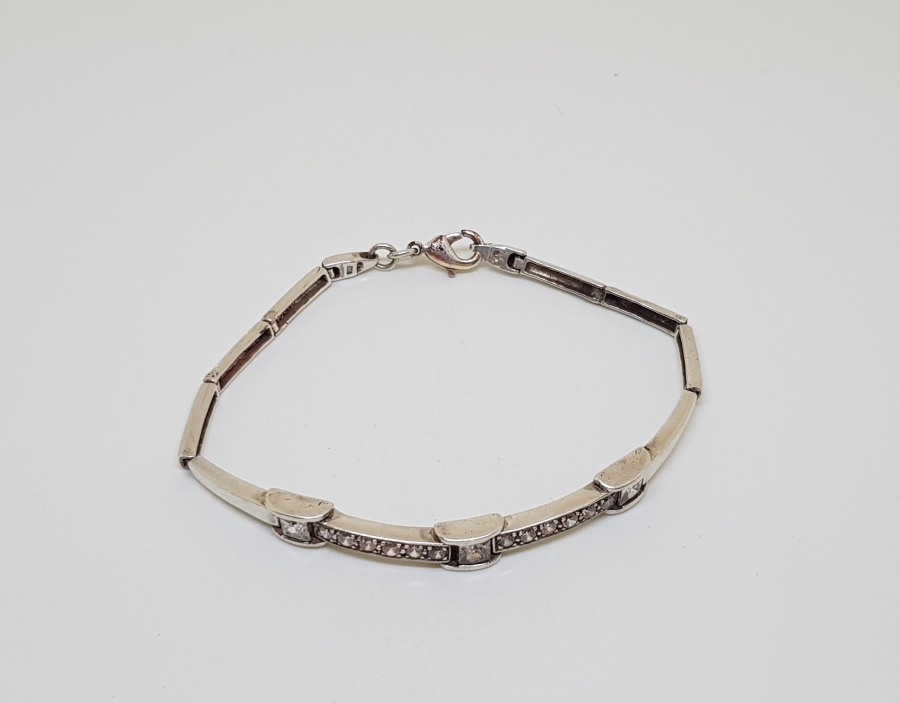 ZİRKON TAŞLI GÜMÜŞ BİLEKLİK