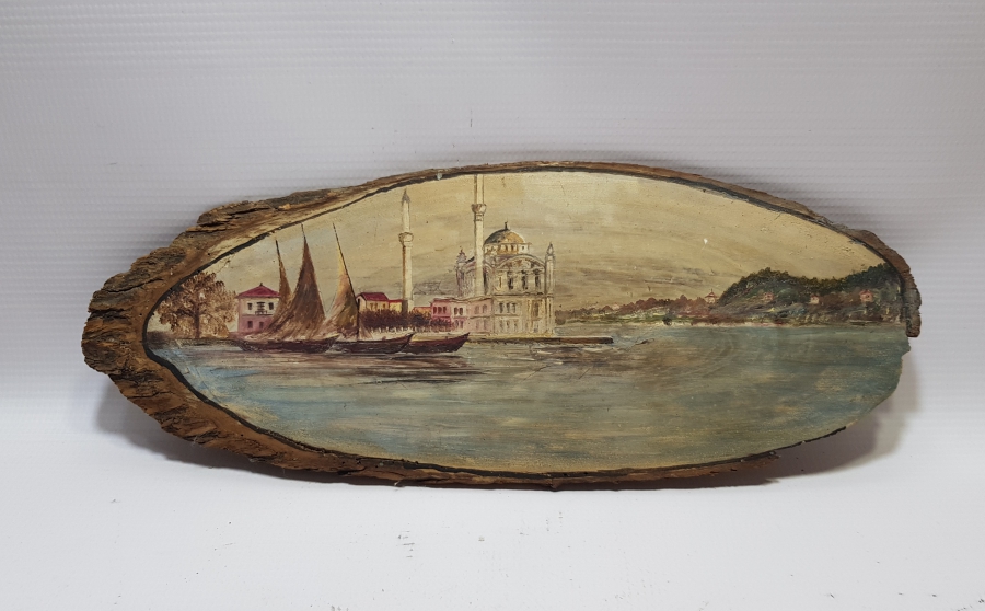 OSMANLI DÖNEMİ YAĞLI BOYA ORTAKÖY CAMİİ VE BOĞAZİÇİ TABLO