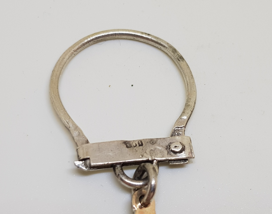 1900'S RUMCA YAZILI ALTIN VE GÜMÜŞ ANAHTARLIK