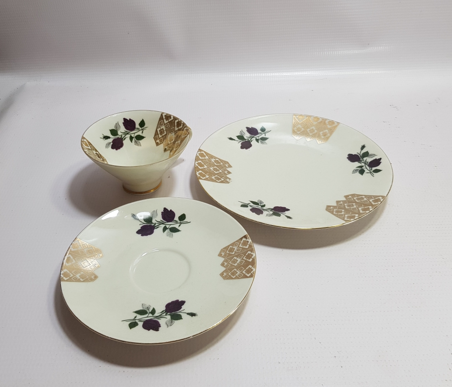 ALTIN VARAKLI BAVARIA TRİO ÇAY TAKIMI