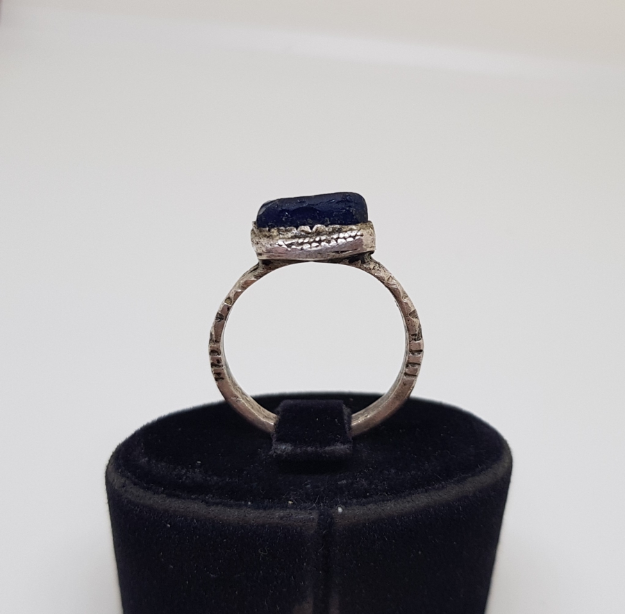 OSMANLI DÖNEMİ ÜZERİ DOĞAL TAŞLI GÜMÜŞ YÜZÜK