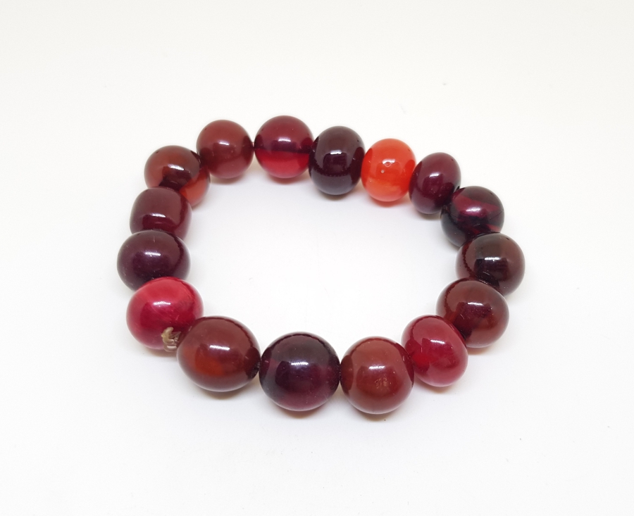 ANTİKA KATALİN VE KEHRİBAR TANELERDEN YAPILMIŞ BİLEKLİK