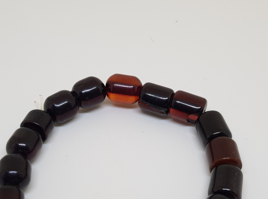 ANTİKA KATALİN VE KEHRİBAR TANELERDEN YAPILMIŞ BİLEKLİK