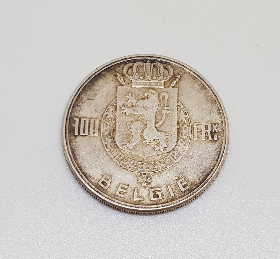 1951 BELÇİKA GÜMÜŞ 100 FRANK