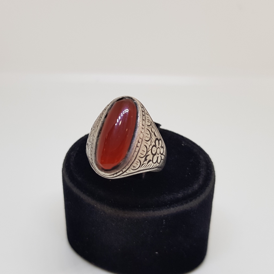 AKİK TAŞLI ANTİKA GÜMÜŞ YÜZÜK