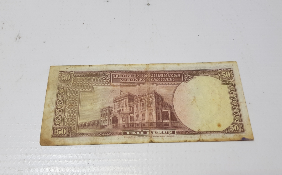 İSMET İNÖNÜ RESİMLİ 50 KURUŞ KAĞIT PARA