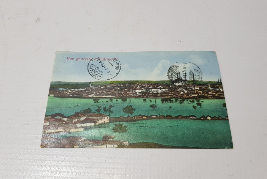 OSMANLI DÖNEMİ ÇOK NADİR EDİRNE VE MERİÇ NEHRİ KARTPOSTALI