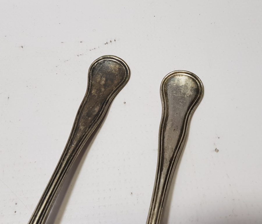 OSMANLI DÖNEMİ ÜNLÜ İSTANBUL TÜCCARI DECUGİS DAMGALI BİR ÇİFT KAŞIK