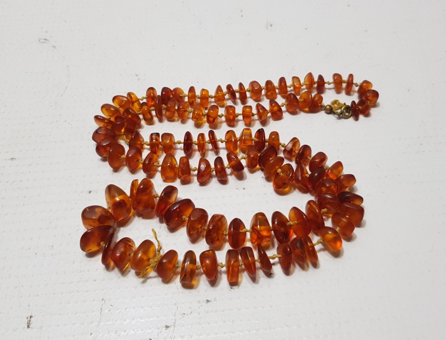 ANTİKA DAMLA KEHRİBAR GERDANLIK