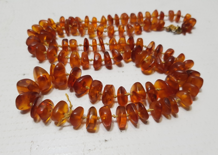 ANTİKA DAMLA KEHRİBAR GERDANLIK