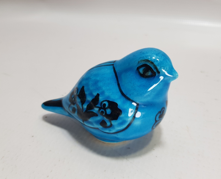 ALOPAŞALI İMZALI KÜTAHYA SERAMİK KUŞ FİGÜRÜ