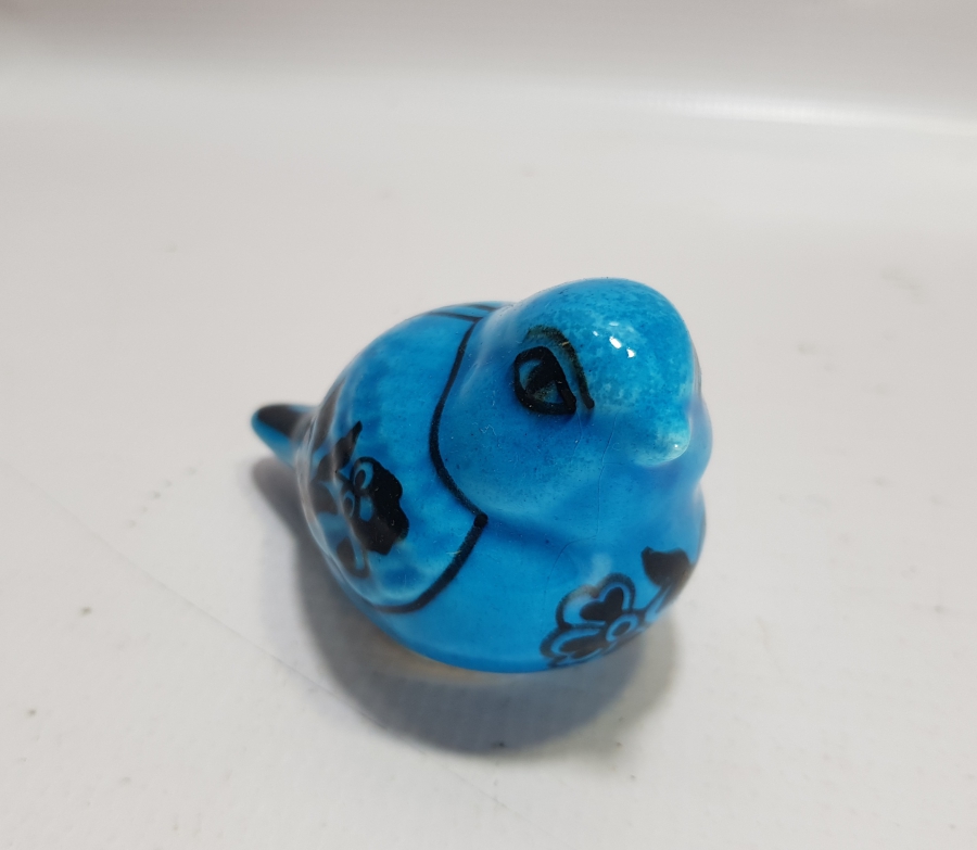 ALOPAŞALI İMZALI KÜTAHYA SERAMİK KUŞ FİGÜRÜ